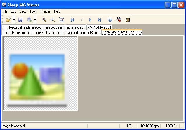 Sharp IMG Viewer Main Window